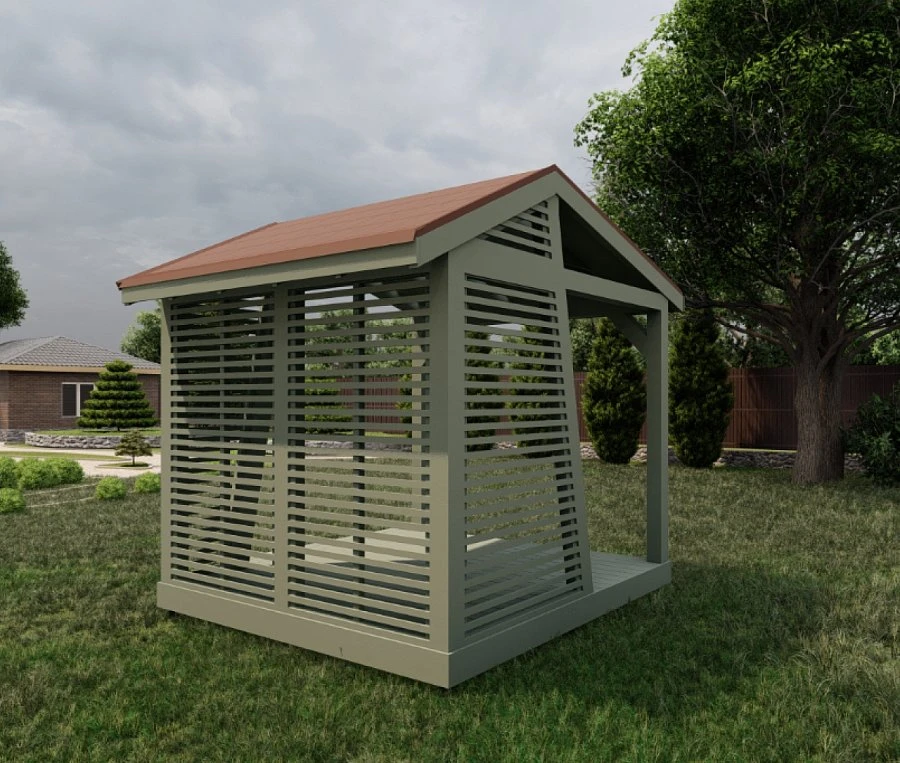 Квадратная беседка ДИЗАЙНЕРСКАЯ 2,95х2,95