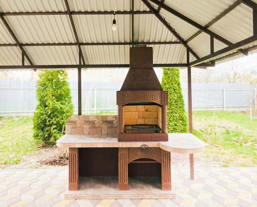 Печь № 10А — Барбекю меандр с рабочим столом (или мойкой)