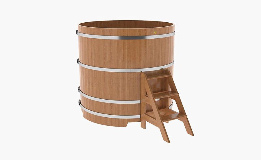 Купель круглая D=1,50 из дуба, высота 1400