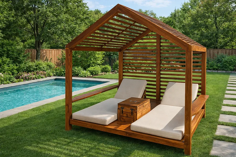 Беседка-бунгало с кроватью Эхол