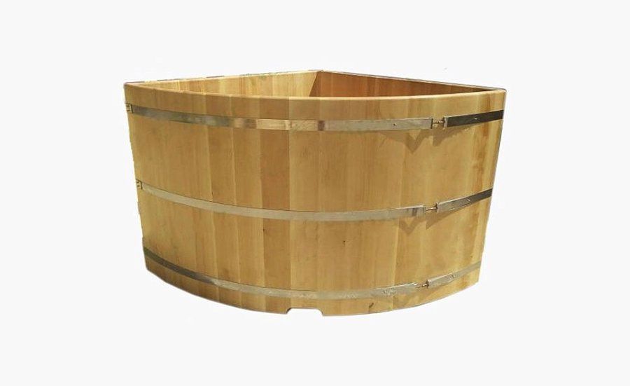 Купель угловая из кедра h120 / 110*110 / 4 см