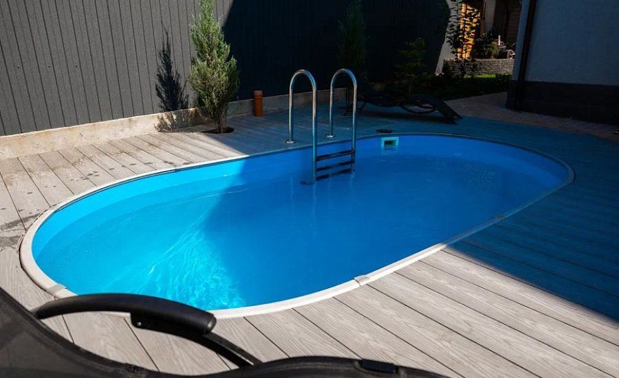 Каркасный морозоустойчивый бассейн овальный уличный LARIMAR 4 x 2 м