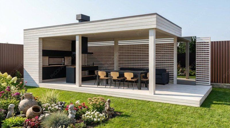 Прямоугольная беседка Галерейка