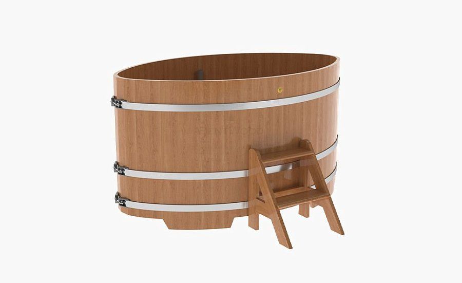 Купель овальная 1,12Х1,83 из дуба  высота 1000