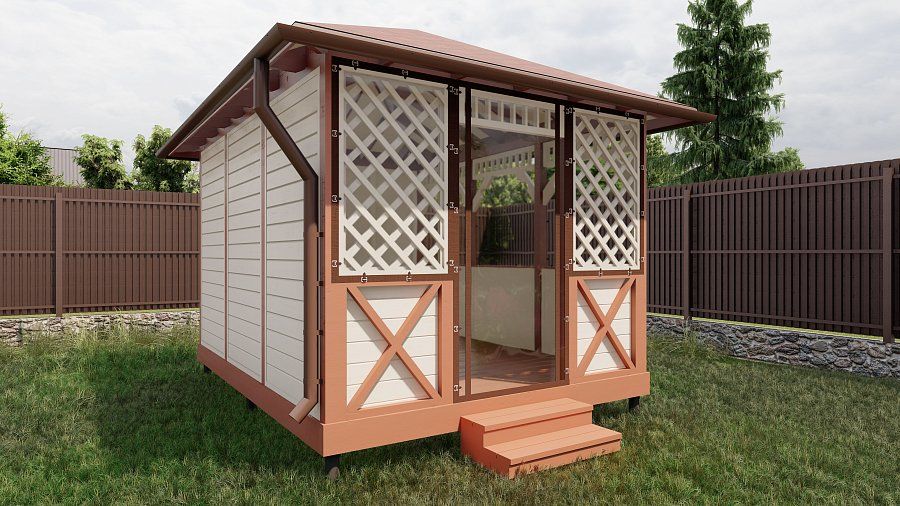 Прямоугольная беседка Малая Калифорния Лайт